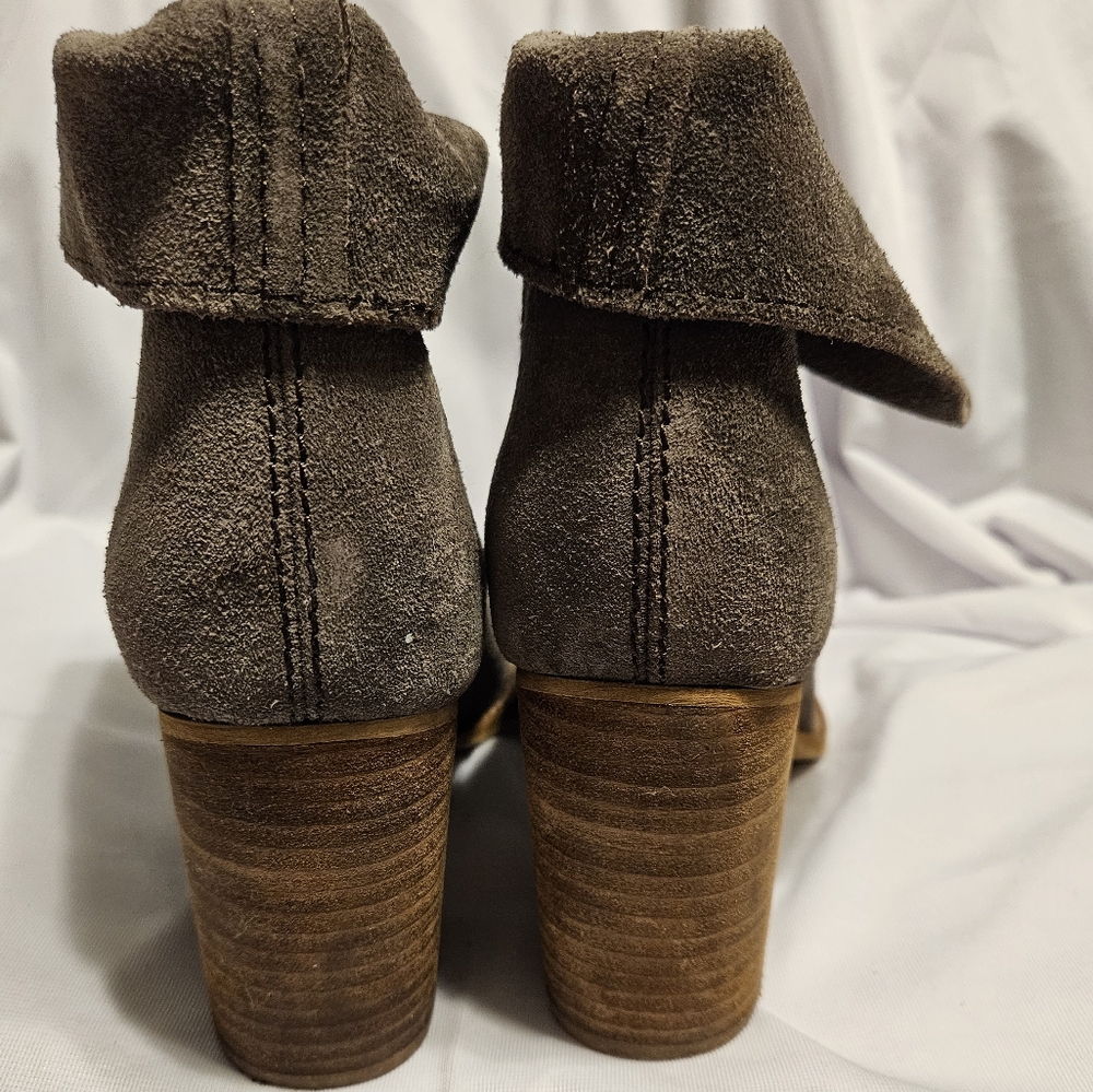 *RARE* SUEDE LEATHER SPLENDID BROWN ANKLE BOOTS SZ 10 - Picture 7 of 7